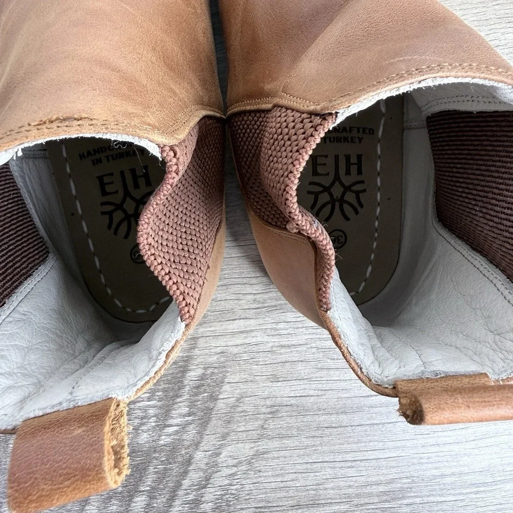 Earthing Harmony Grounding Barefoot Chelsea Boots in Honey Brown Sz EU 36 US 5.5